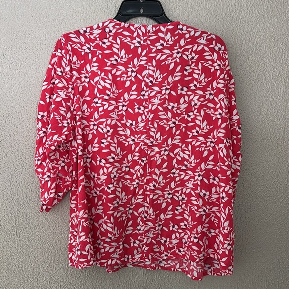 Women’s Lane Bryant Cinched 3/4 Sleeve Top, Size 18 2X, Pink - Picture 6 of 6